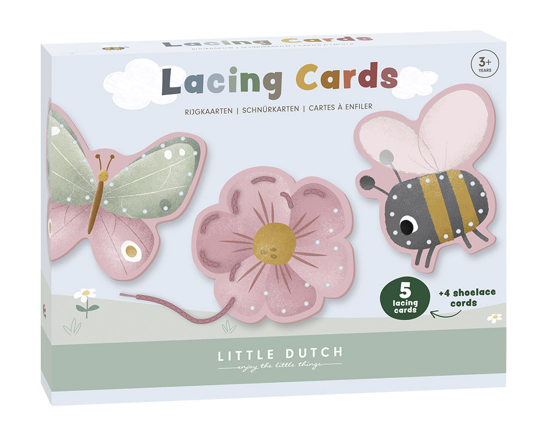 Little Dutch Σετ 5 χαρτονένιες κάρτες με κορδόνι "Flowers &amp; Butterflies" LD120723