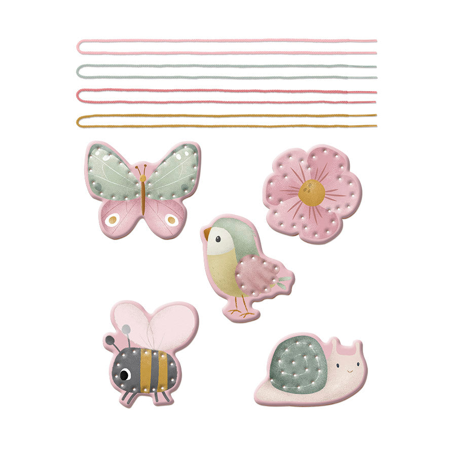 Little Dutch Σετ 5 χαρτονένιες κάρτες με κορδόνι "Flowers &amp; Butterflies" LD120723