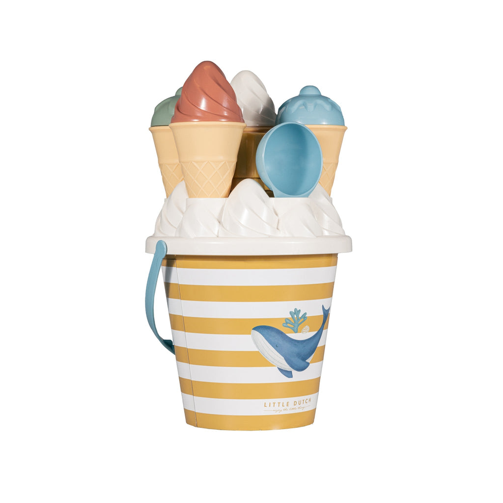LITTLE DUTCH Σετ κουβαδάκια παραλίας Ice Cream Ocean Dreams Μπλε LD2012315