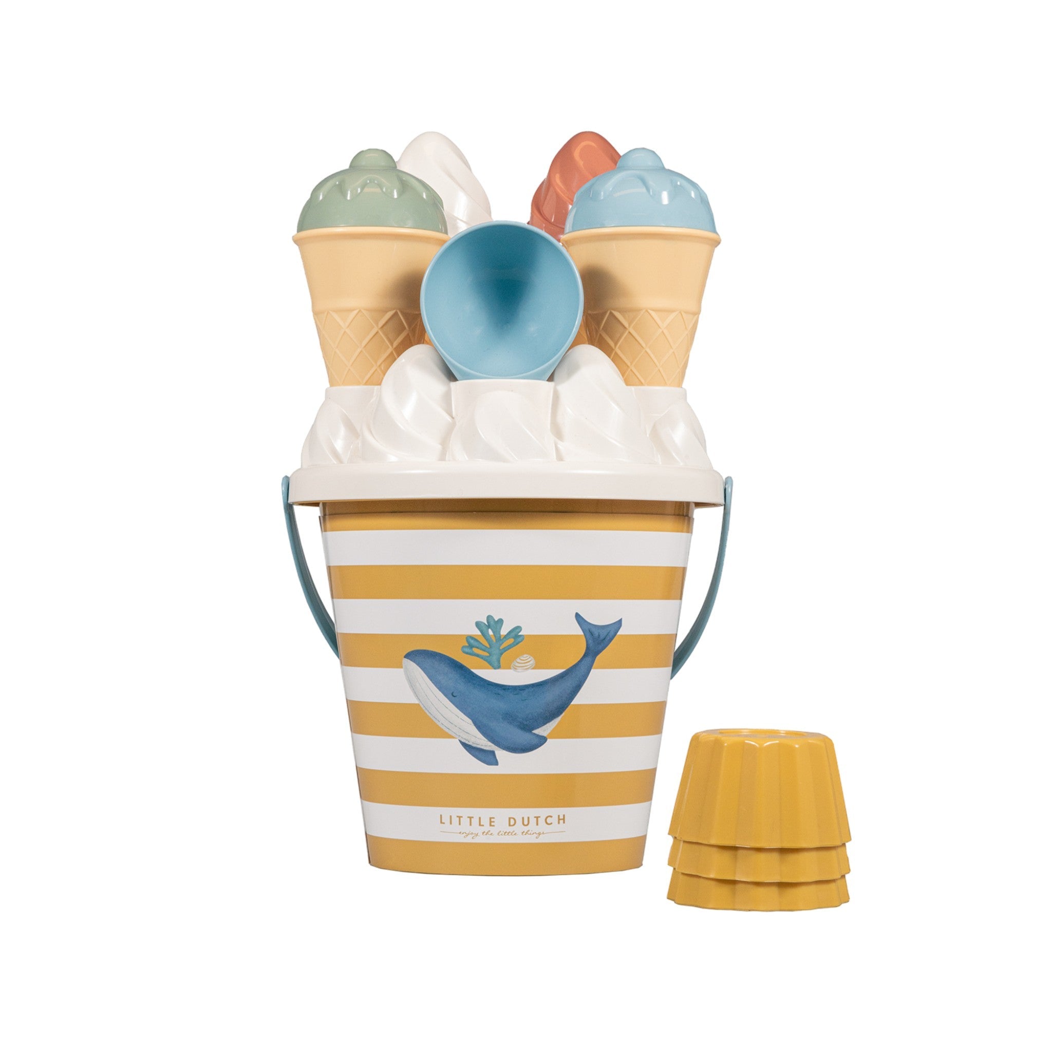 LITTLE DUTCH Σετ κουβαδάκια παραλίας Ice Cream Ocean Dreams Μπλε LD2012315
