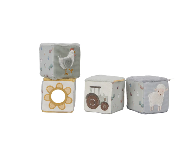 Little Dutch Σετ παιχνιδιού με υφασμάτινους κύβους Little Farm LD8816