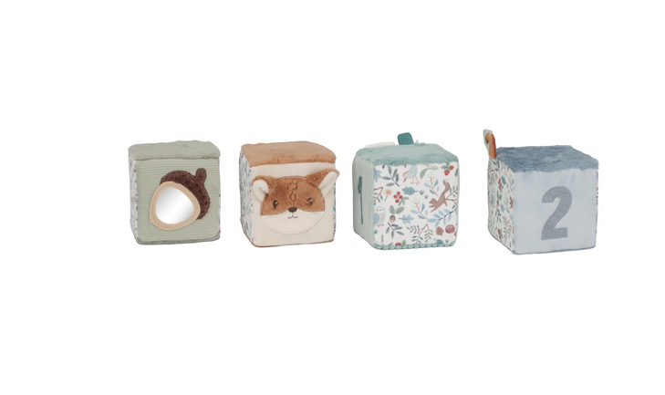 Little Dutch Σετ παιχνιδιού με υφασμάτινους κύβους Forest Friends LD8916