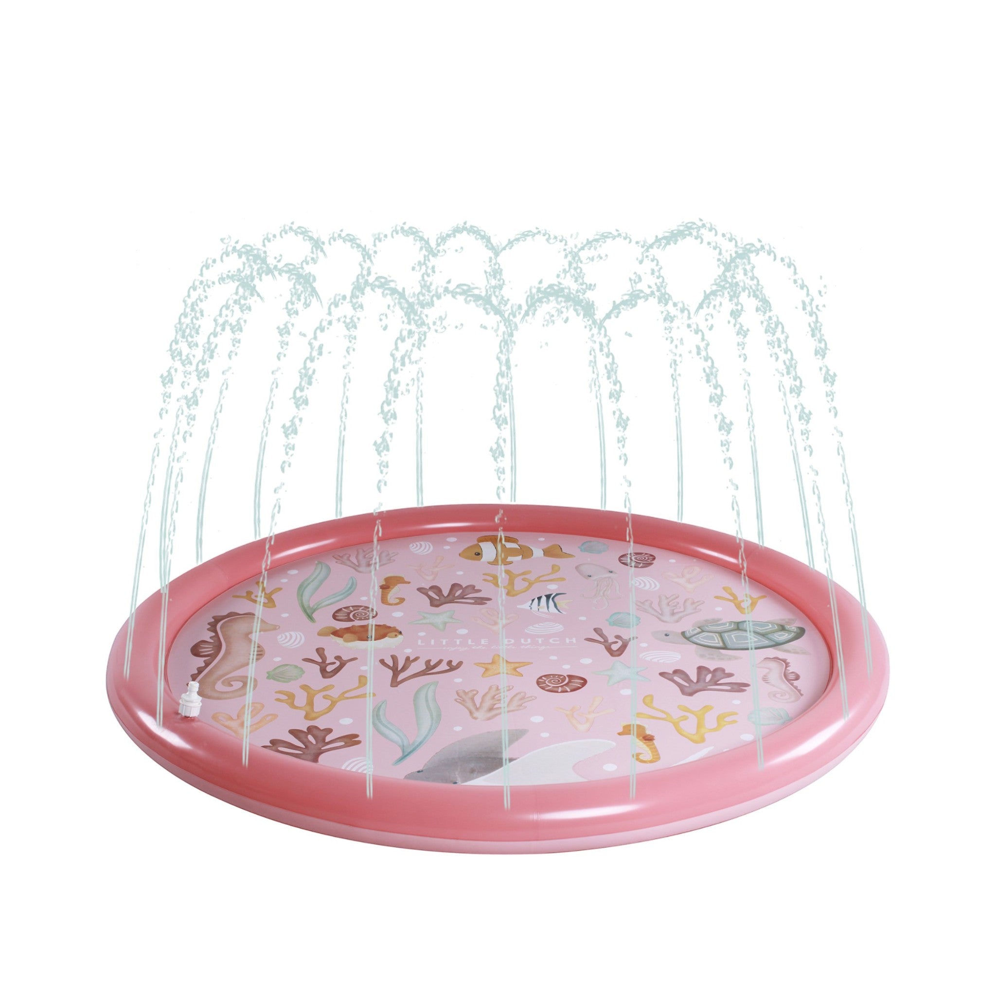 LITTLE DUTCH Φουσκωτό στρώμα παιχνιδιού Sprinkler Ocean Dreams Ροζ 150 εκ LD2012396