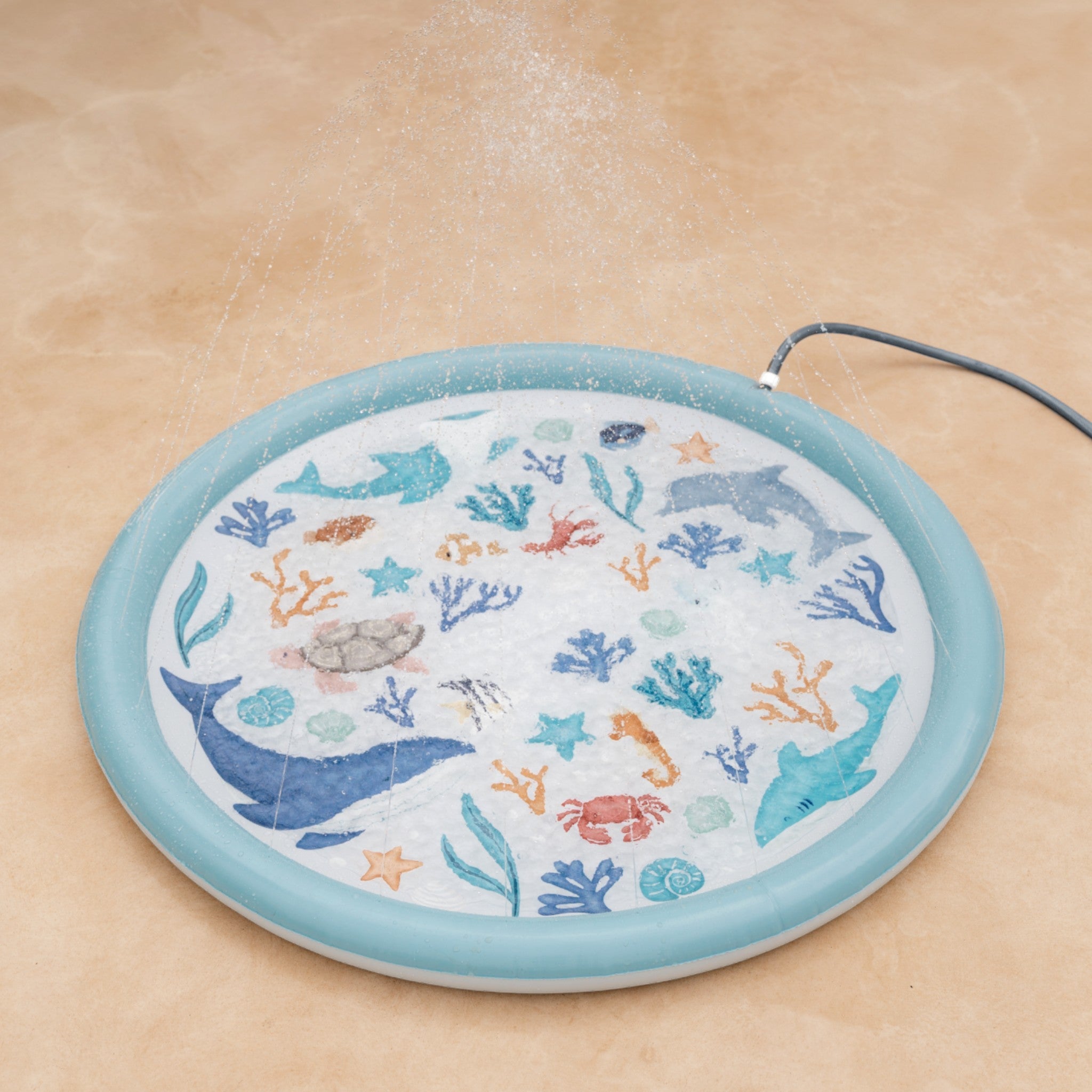 LITTLE DUTCH Φουσκωτό στρώμα παιχνιδιού Sprinkler Ocean Dreams Μπλε 150 εκ LD2012395