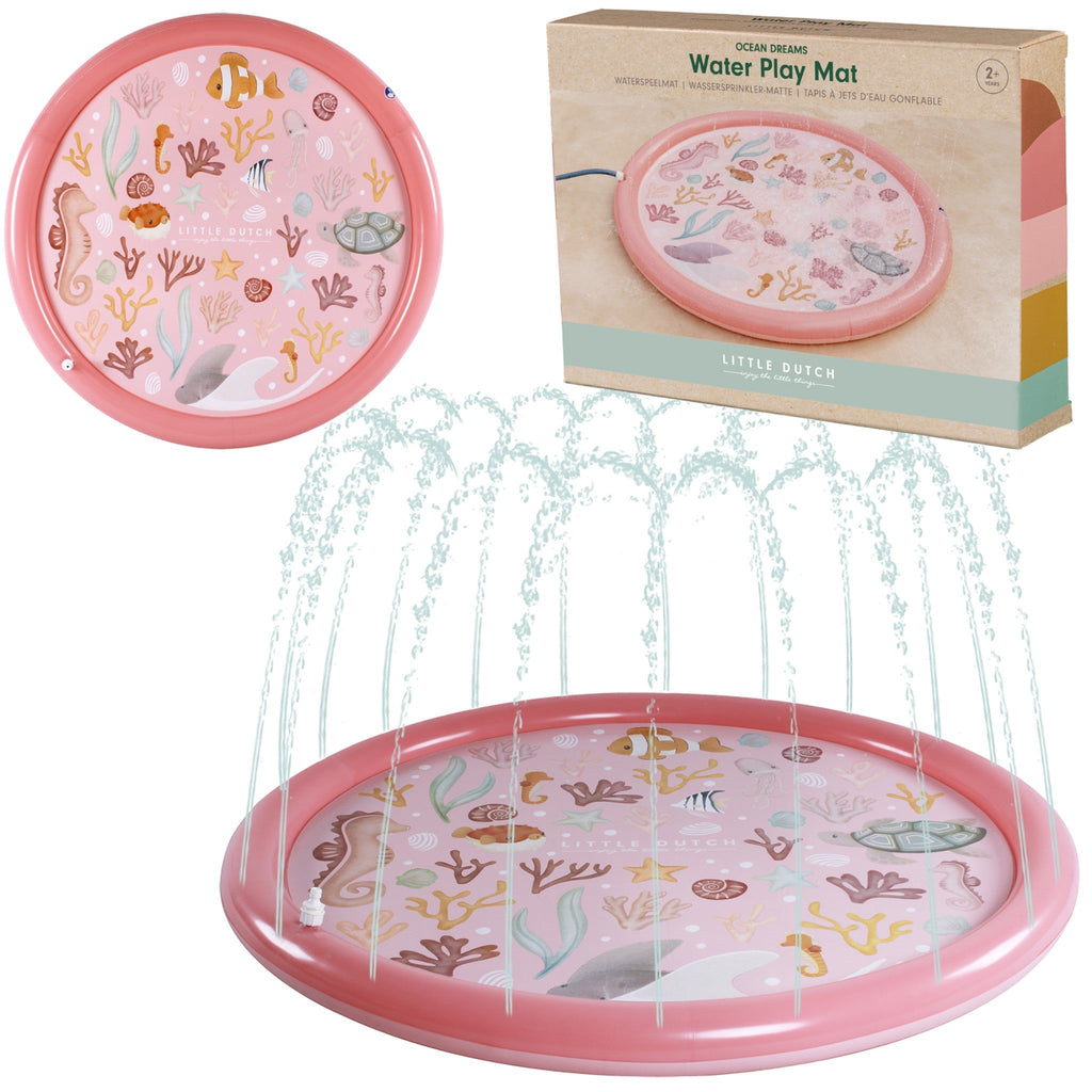 LITTLE DUTCH Φουσκωτό στρώμα παιχνιδιού Sprinkler Ocean Dreams Ροζ 150 εκ LD2012396