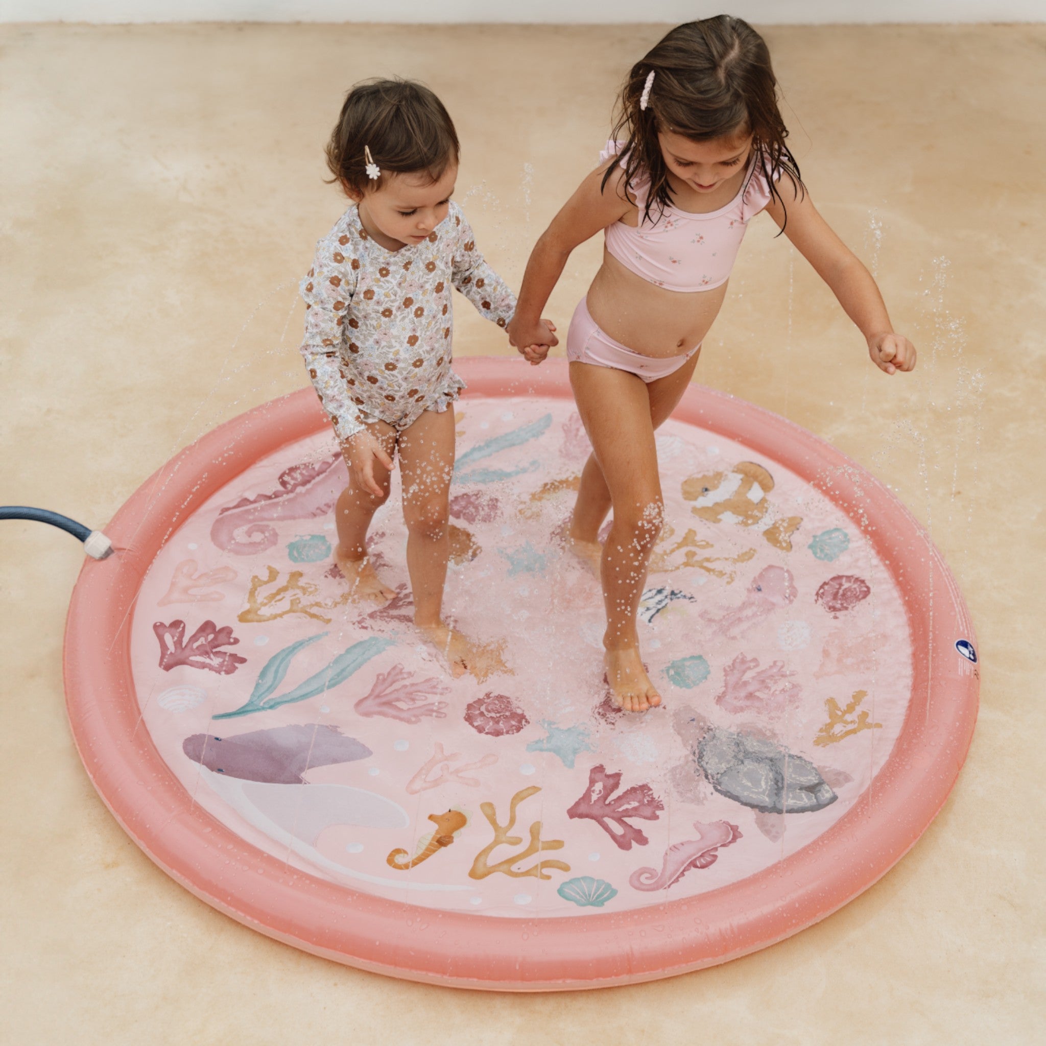 LITTLE DUTCH Φουσκωτό στρώμα παιχνιδιού Sprinkler Ocean Dreams Ροζ 150 εκ LD2012396