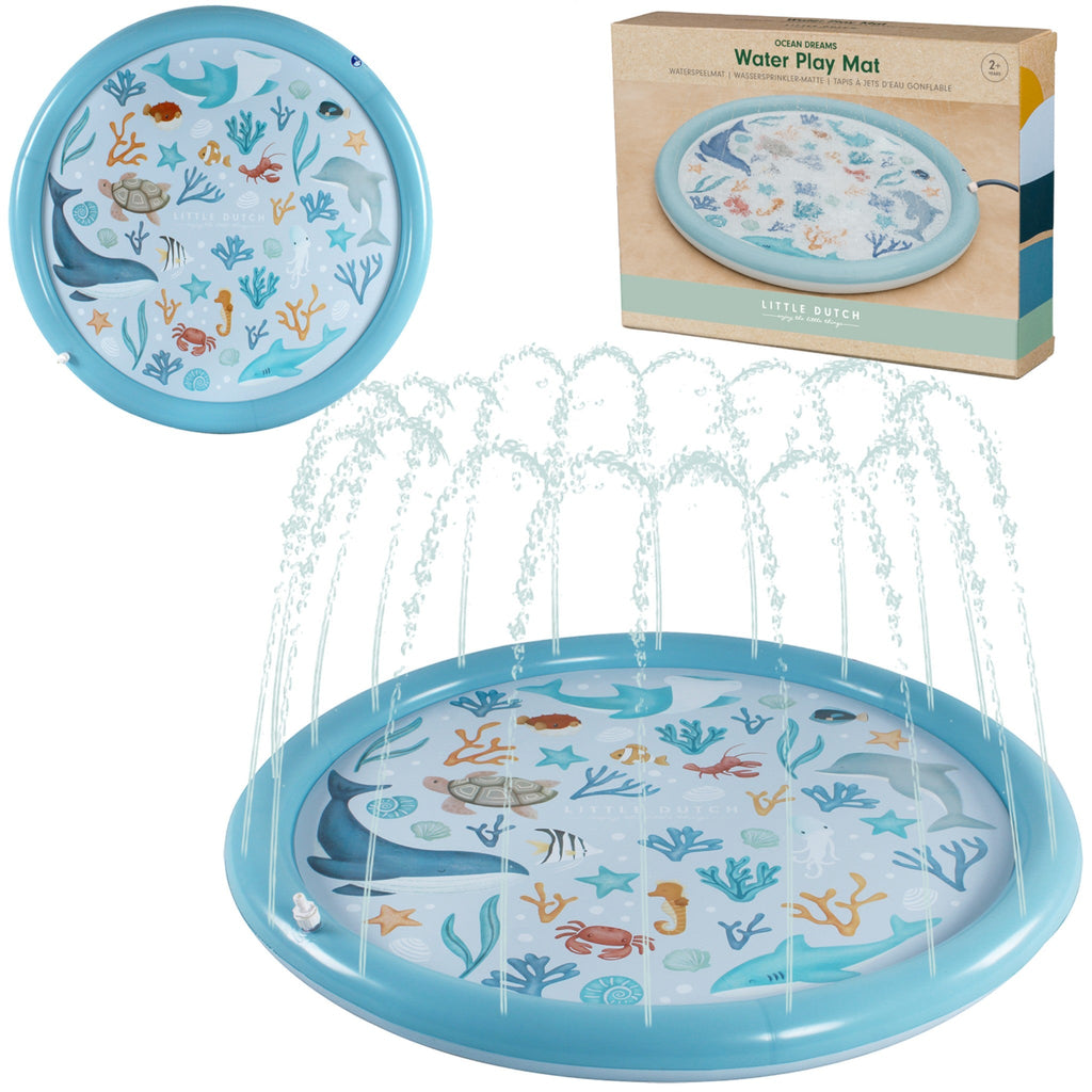 LITTLE DUTCH Φουσκωτό στρώμα παιχνιδιού Sprinkler Ocean Dreams Μπλε 150 εκ LD2012395