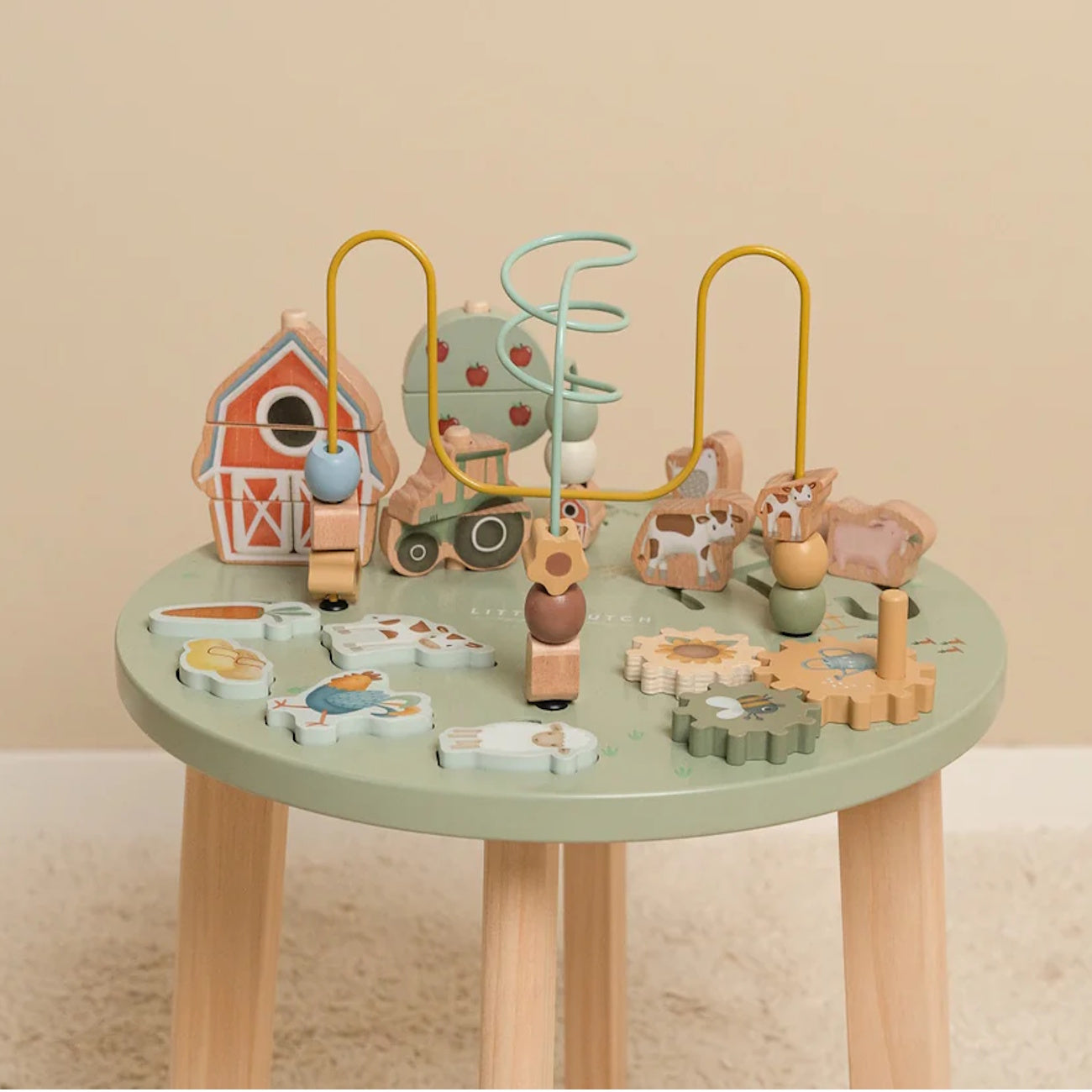 Little Dutch Παιδικό Ξύλινο Τραπέζι Δραστηριοτήτων Little Farm FSC  LD7141