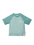 LITTLE DUTCH. Μπλουζάκι κοντομάνικο με προστασία UV Seashells Surf Blue - Νο 86/92
