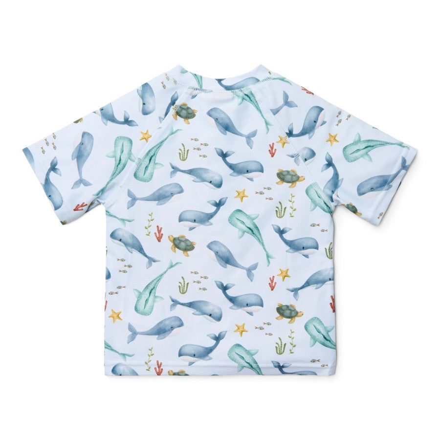 LITTLE DUTCH. Μπλουζάκι κοντομάνικο με προστασία UV Ocean Multi-colour - Νο 98/104