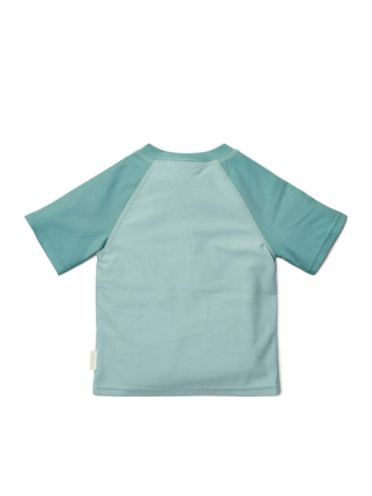 LITTLE DUTCH. Μπλουζάκι κοντομάνικο με προστασία UV Seashells Surf Blue - Νο 86/92