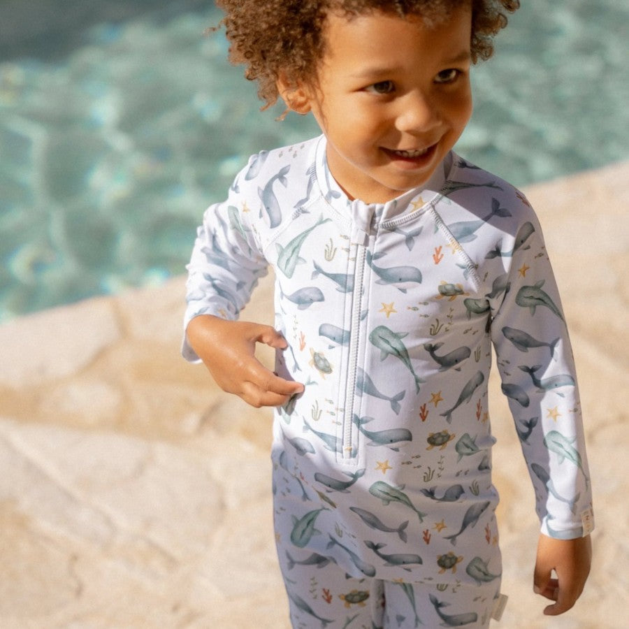 LITTLE DUTCH. Μπλουζάκι κοντομάνικο με προστασία UV Ocean Multi-colour - Νο 98/104