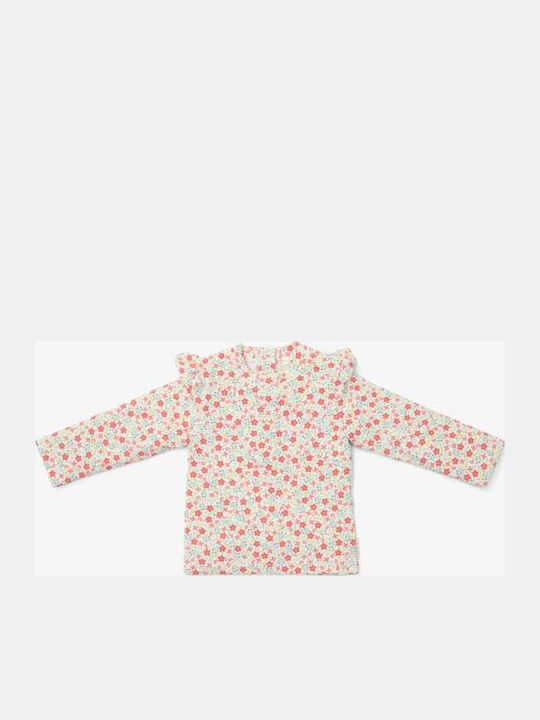 LITTLE DUTCH. Μπλουζάκι μακρυμάνικο με προστασία UV Sunny Flowers Multi-colour - Νο 74/80