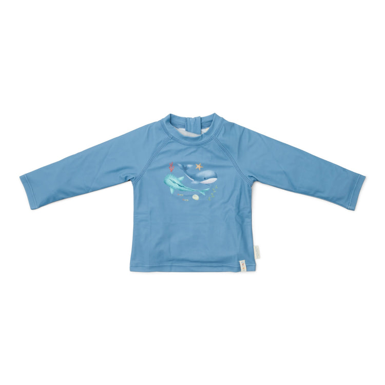 LITTLE DUTCH. Μπλουζάκι μακρυμάνικο με προστασία UV Ocean Blue - Νο 74/80