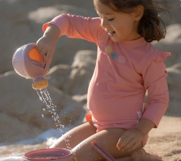 LITTLE DUTCH. Μπλουζάκι μακρυμάνικο με προστασία UV Ocean Treasures Rouge - Νο 86/92