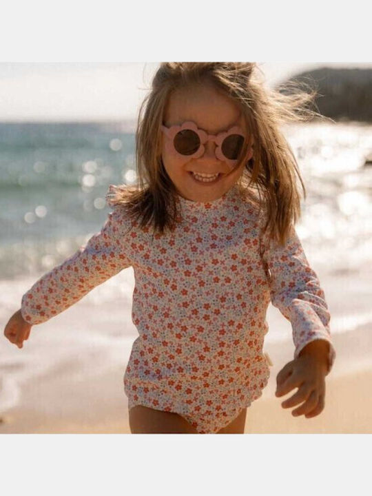 LITTLE DUTCH. Μπλουζάκι μακρυμάνικο με προστασία UV Sunny Flowers Multi-colour - Νο 74/80