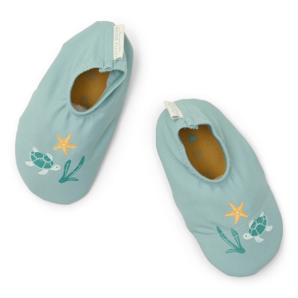 LITTLE DUTCH. Παιδικά παπουτσάκια θαλάσσης Seashells Surf Blue - Νο 23/24