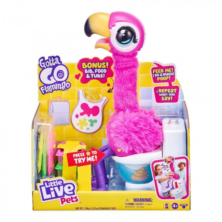 Little Live Pets Gotta Go Flamingo Μπίνγκο, το Διαδραστικό Φλαμίνγκο (LPG03000)