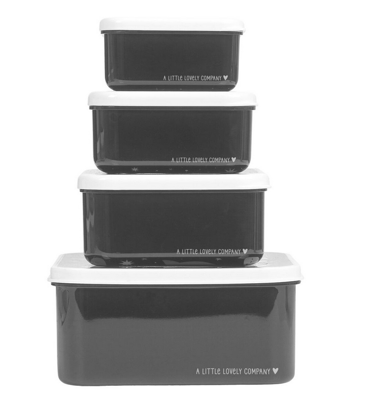 A little lovely company Σετ 4 δοχεία φαγητού Lunch &amp; Snack Box  Galaxy SBSEGA74