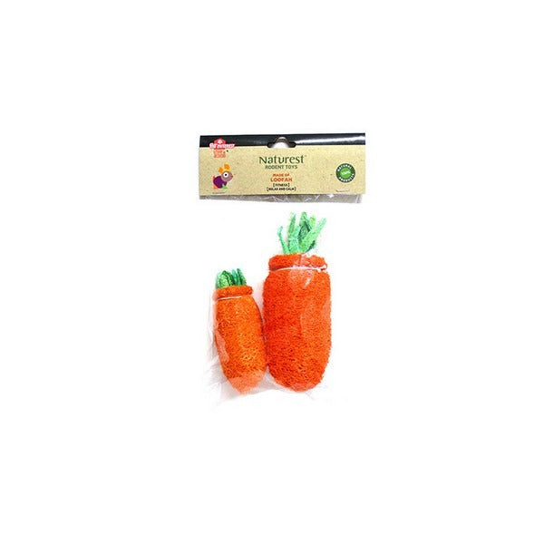 Natural Loofah Carrot Παιχνίδι - Σνακ Τρωκτικών 2 τεμ.