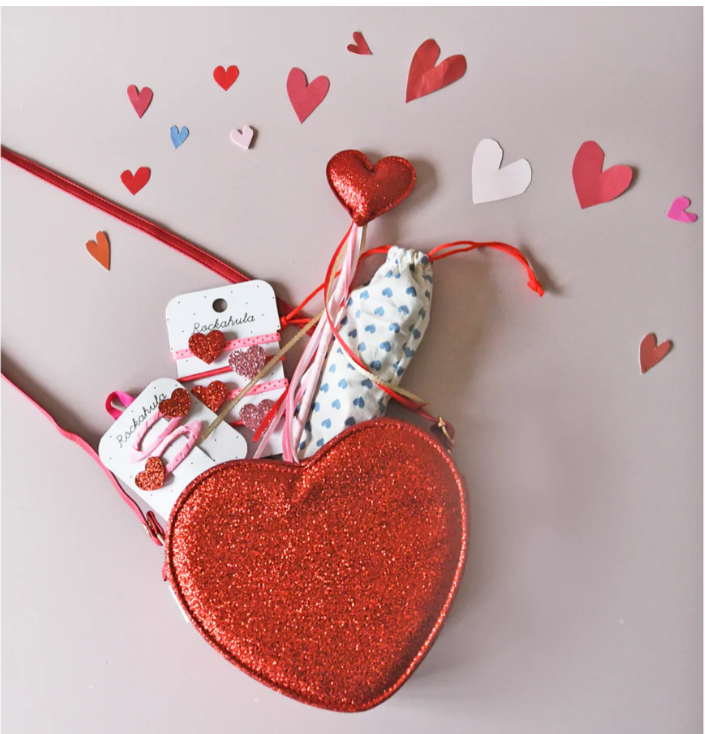 Love Heart Glitter Clips H1990R