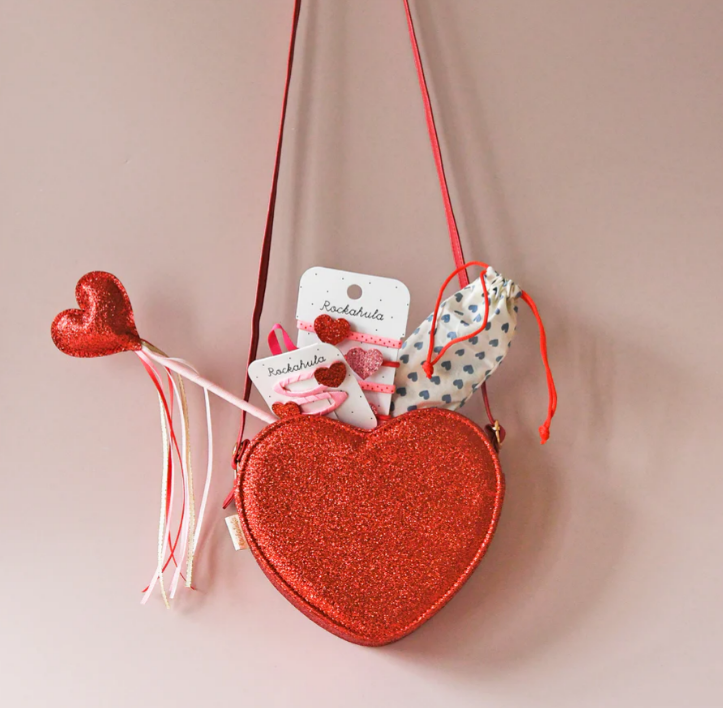 Love Heart Glitter Clips H1990R