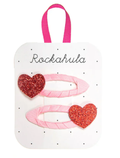 Love Heart Glitter Clips H1990R