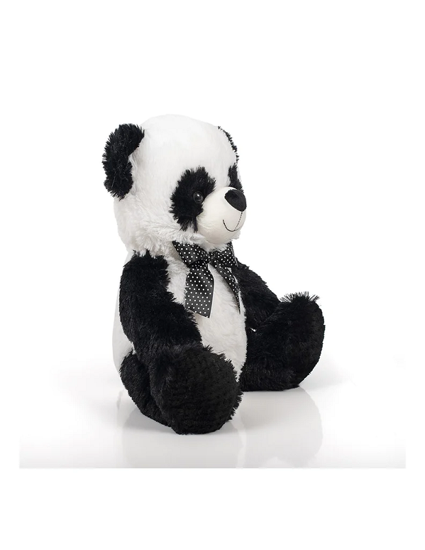 Panda Λούτρινο με Πουά Φιόγκο 38εκ (20783)