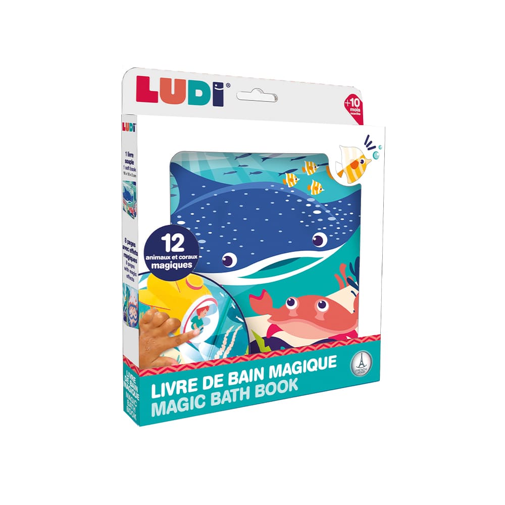 Ludi - Bιβλιαράκι μπάνιου με μαγικό εφέ αλλαγής χρώματος με το νερό "Βυθός"
