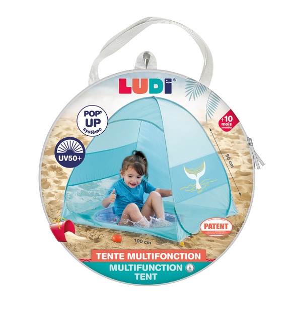 Ludi pop-up τέντα μωρού με πισίνα και UV50+ &quot;Τιρκουάζ&quot; 90060
