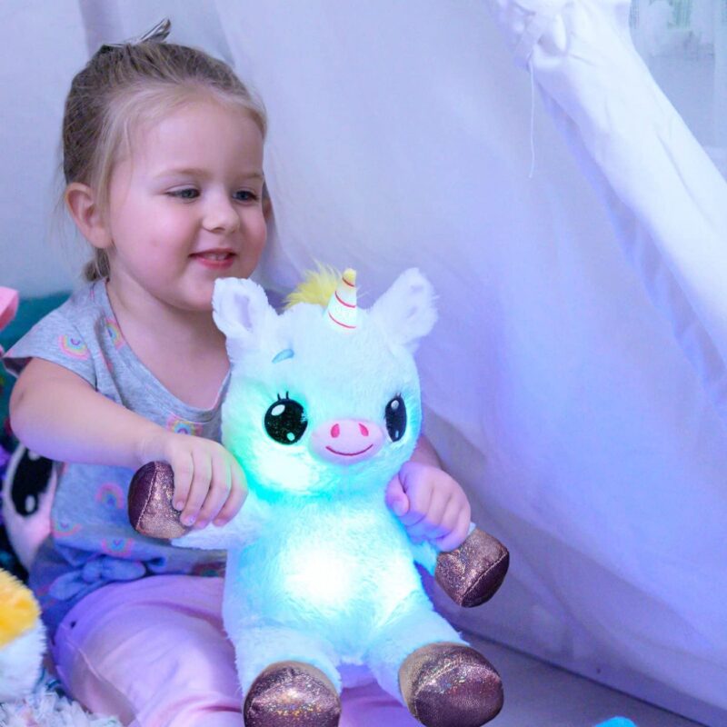 2510 Lullabrites Λούτρινος Μονόκερος με Νανουρίσματα και Φως 30εκ.
