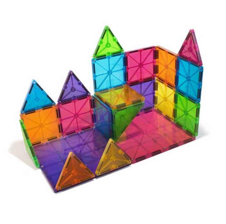 Magna-Tiles Μαγνητικό Παιχνίδι 100 κομματιών Clear Colors 04300