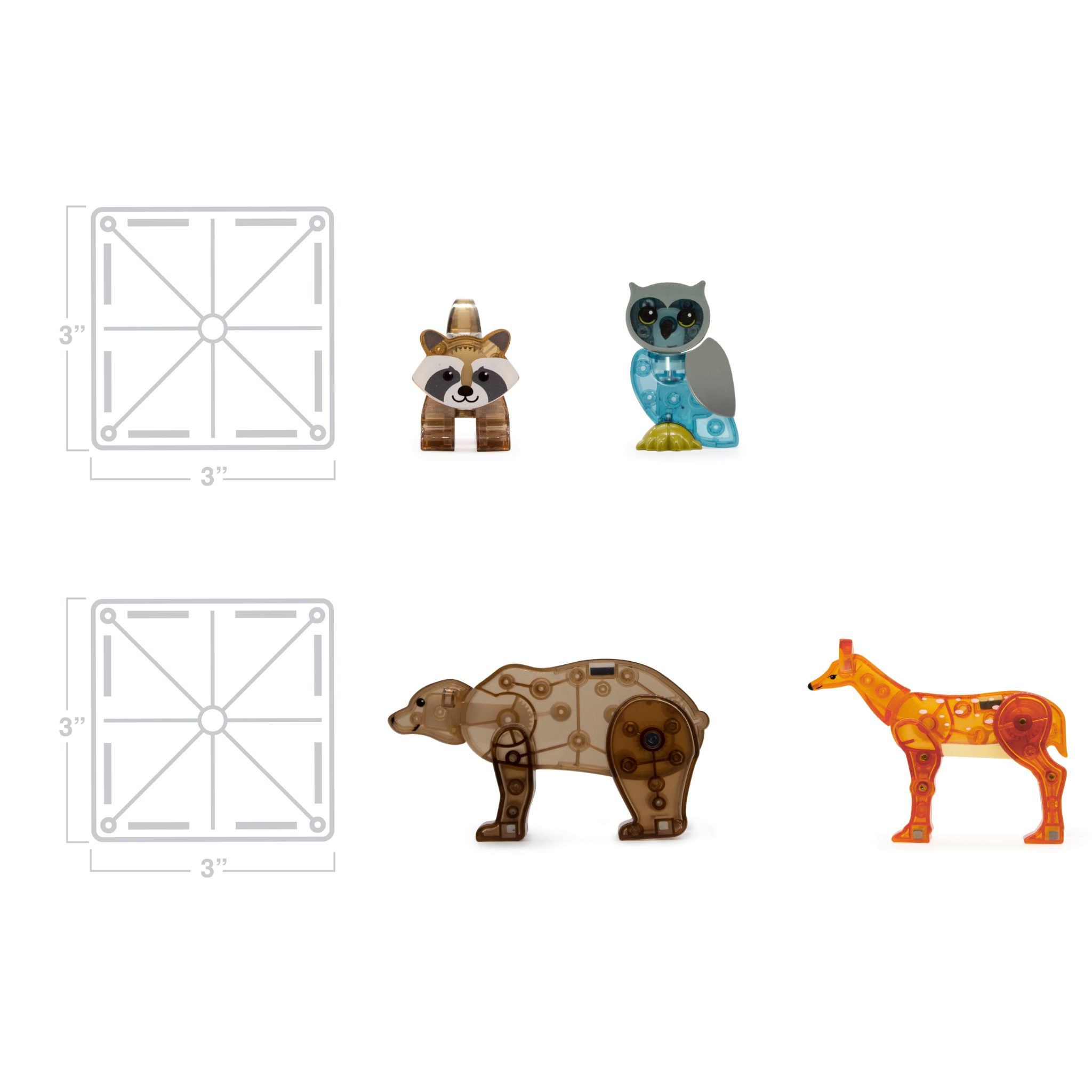 Magna-Tiles Μαγνητικά Πλακίδια Forest Animals 25 τμχ 22225
