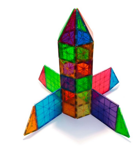 Magna-Tiles Μαγνητικό Παιχνίδι 100 κομματιών Clear Colors 04300