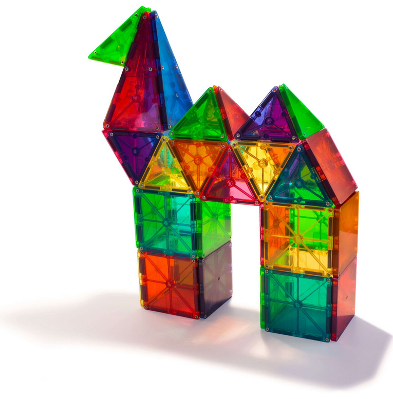 Magna-Tiles Μαγνητικό Παιχνίδι 100 κομματιών Clear Colors 04300