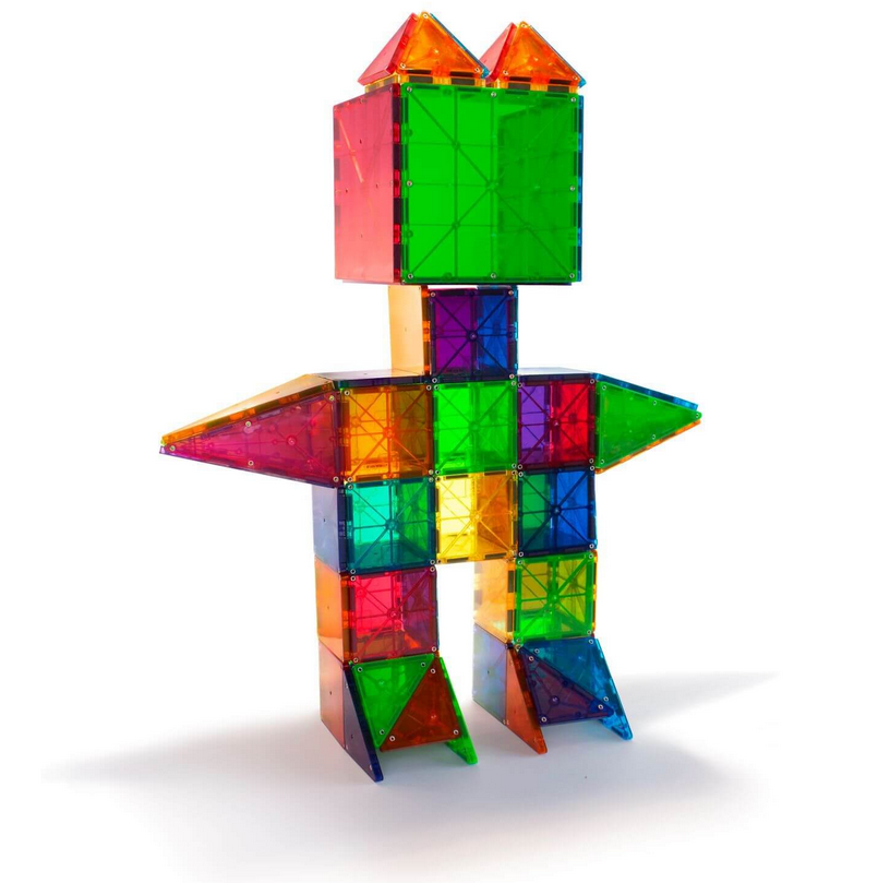Magna-Tiles Μαγνητικό Παιχνίδι 100 κομματιών Clear Colors 04300
