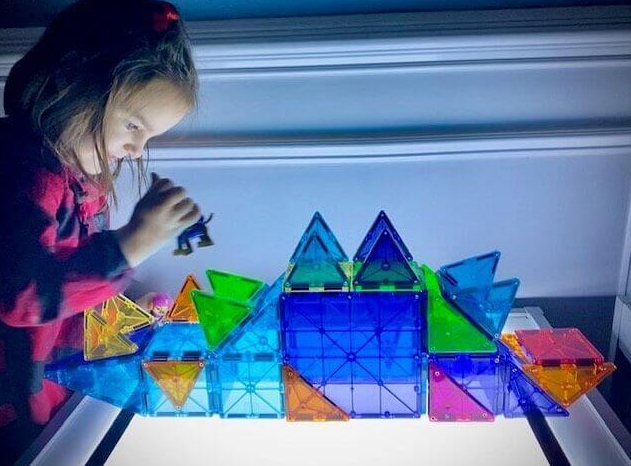 Magna-Tiles Μαγνητικό Παιχνίδι 100 κομματιών Clear Colors 04300