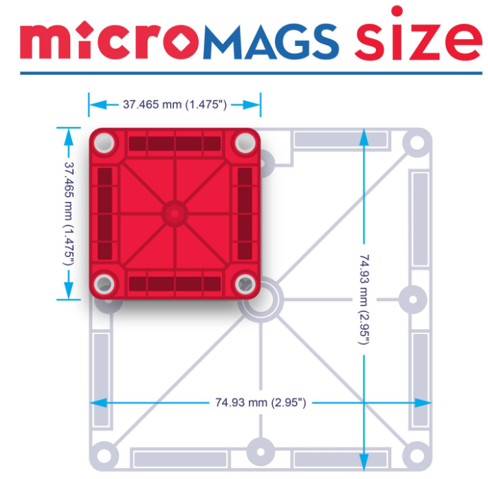 Magna Tiles  Μαγνητικό Παιχνίδι 26 κομματιών microMAGS Travel Set 244026