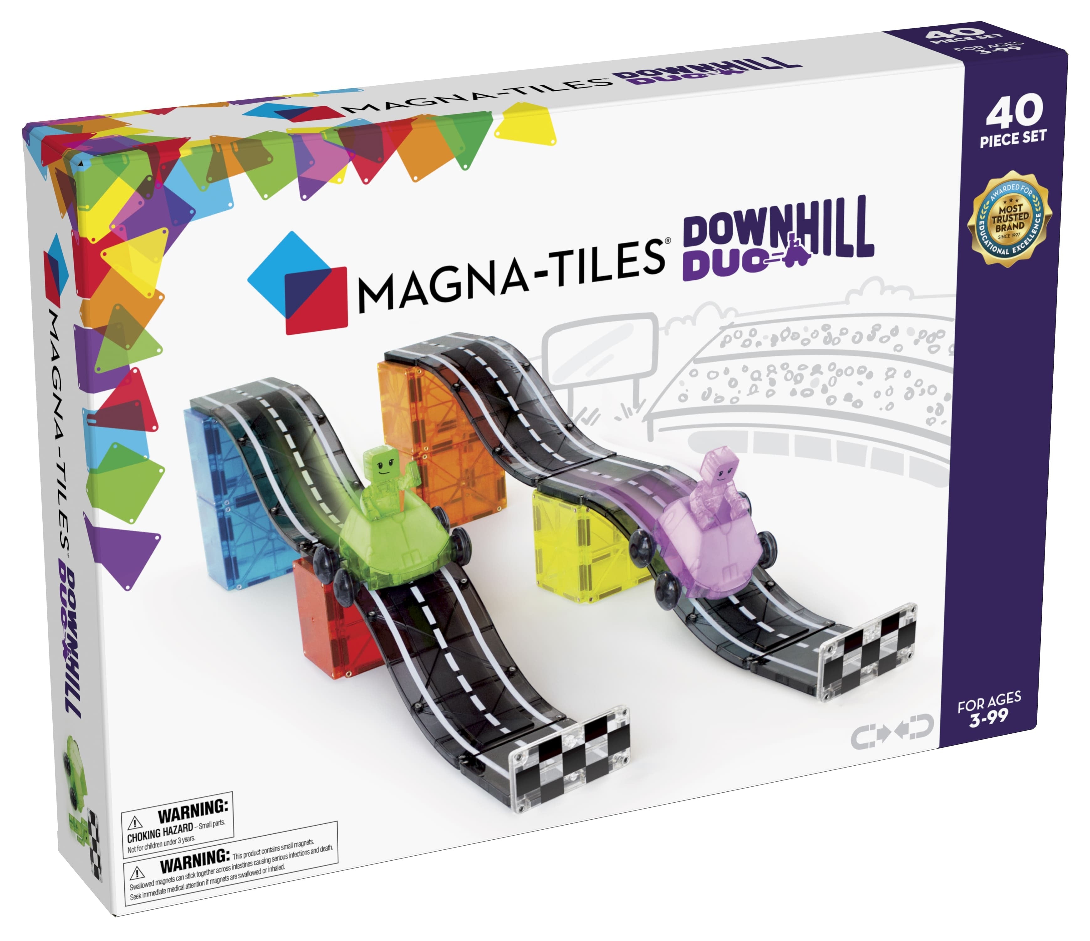 Magna Tiles Μαγνητικό Παιχνίδι 40 κομματιών Downhill Duo 23840
