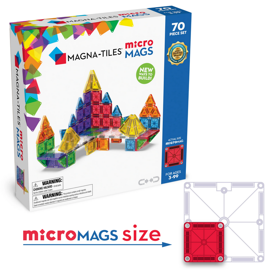 Magna-Tiles Μαγνητικό Παιχνίδι 70 τμχ "Micromags Deluxe" 244070
