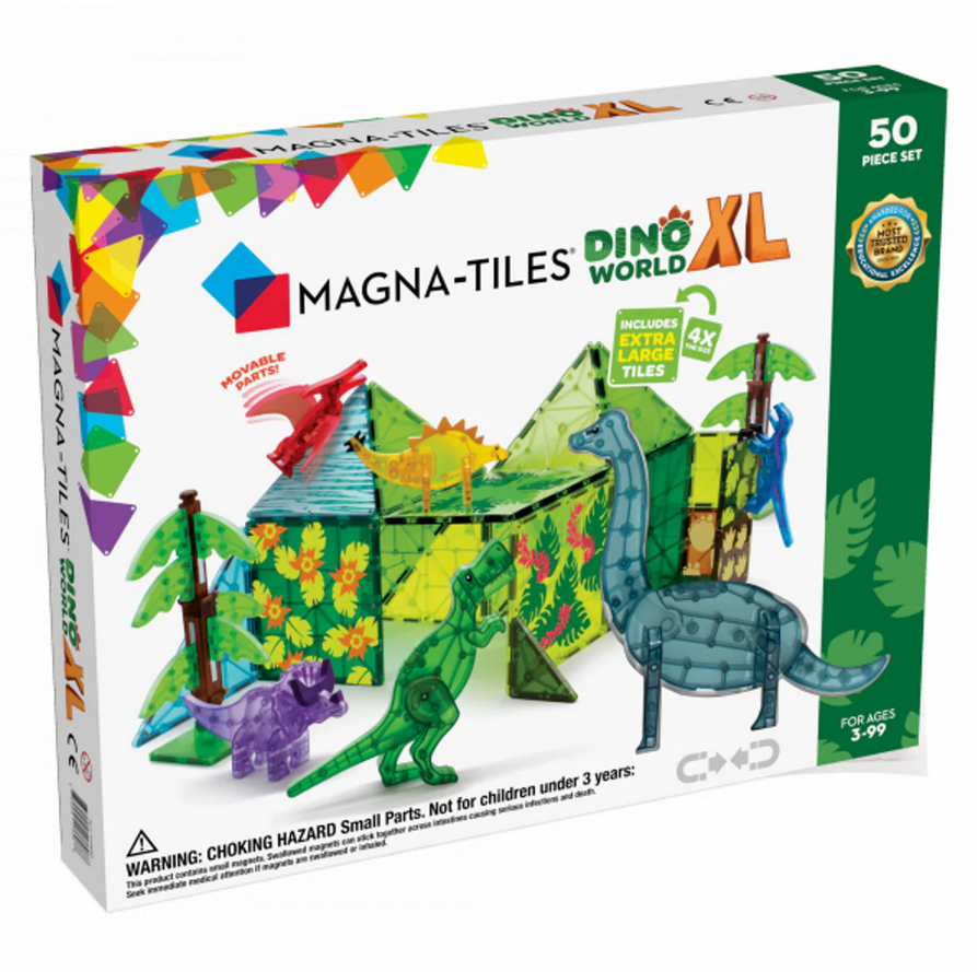 Magna-Tiles Μαγνητικό Παιχνίδι Δεινόσαυροι XL 50 κομματιών 3+ Ετών