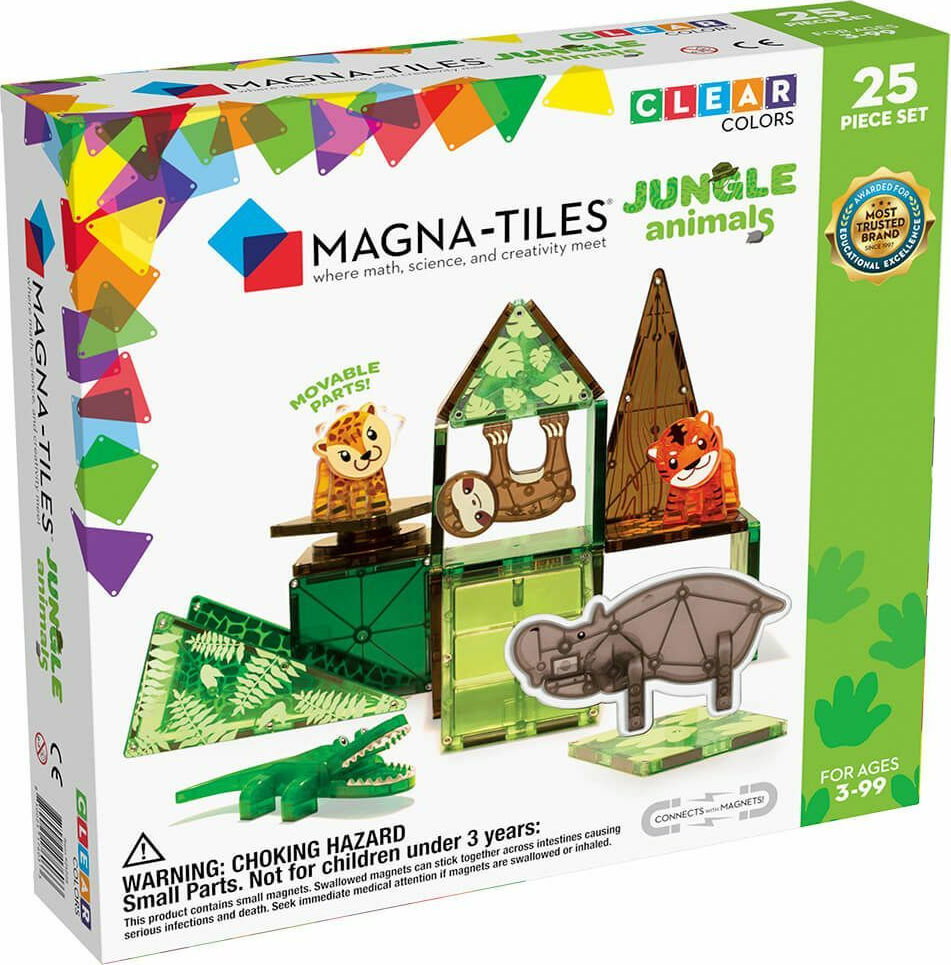 Magna-Tiles Μαγνητικό Παιχνίδι Μαγνητικά Πλακίδια Jungle Animals 25 Κομμάτια  21225