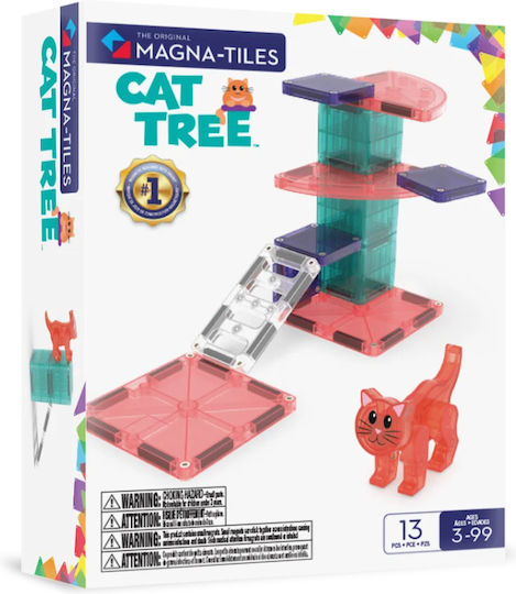 MAGNA-TILES Cat Tree 13 Τεμάχια – Μαγνητικά Πλακίδια STEM με Δέντρο Γάτας 252013CT