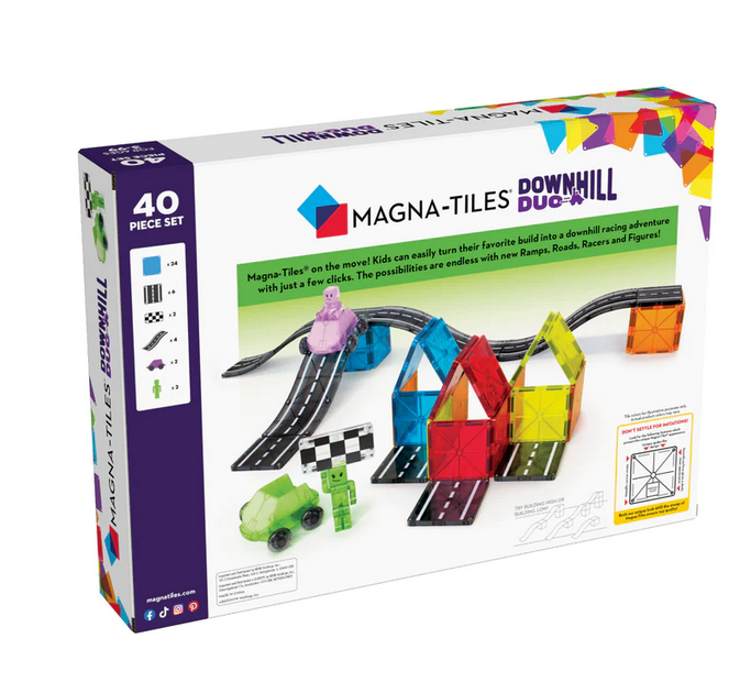 Magna Tiles Μαγνητικό Παιχνίδι 40 κομματιών Downhill Duo 23840