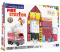 MAGNA-TILES Fire Station 50 Τεμάχια – Μαγνητικά Πλακίδια STEM με Πυροσβεστικό Σταθμό 252050FS