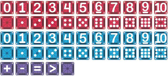 MAGNA-TILES microMAGS Learn Numbers 56 Τεμάχια – Μαγνητικά Πλακίδια STEM 254055LN