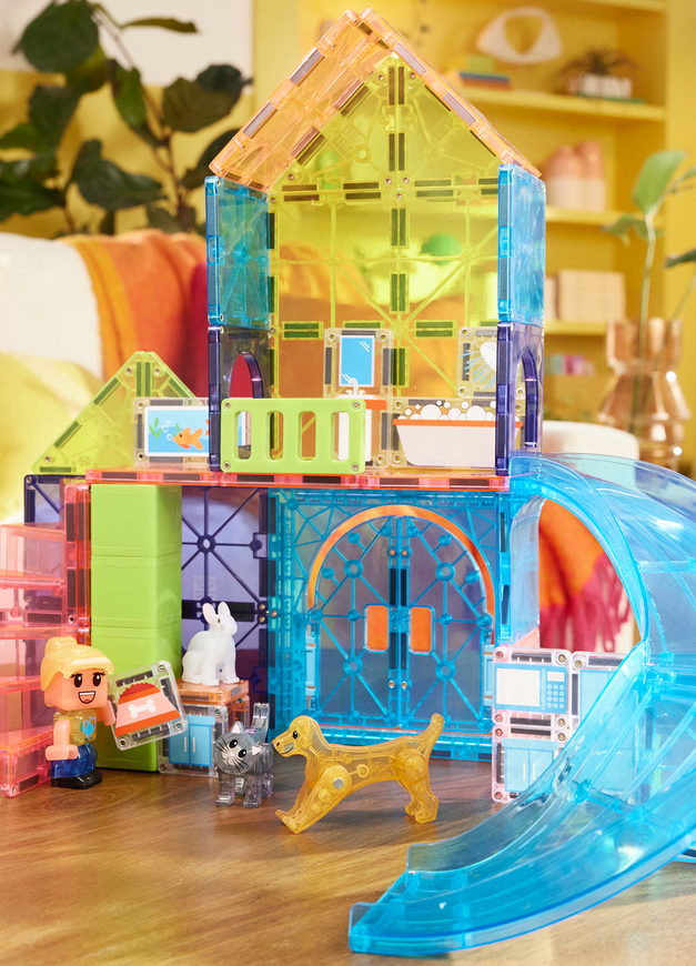 MAGNA-TILES Pet Playhouse 50 Τεμάχια – Μαγνητικά Πλακίδια STEM με Κατοικίδια 252050PP