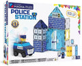MAGNA-TILES Police Station 35 Τεμάχια – Μαγνητικά Πλακίδια STEM για Αστυνομικό Σταθμό 252035PS