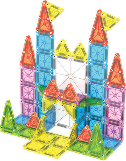 MAGNA-TILES Travel Set Deluxe 55 Τεμάχια – Μαγνητικά Πλακίδια STEM για Ταξίδια &amp; Μεταφορά 254055TSCDU