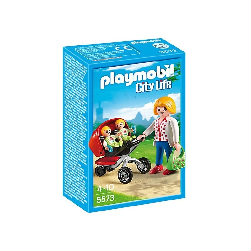 Playmobil Μαμά Με Δίδυμα Και Καροτσάκι 5573
